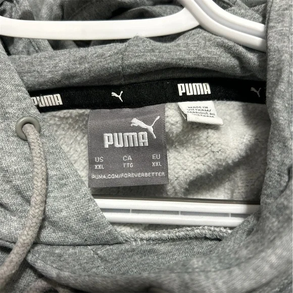 Puma Gray Sweatshirt Classic Athletic Wear - Picture 3 of 4